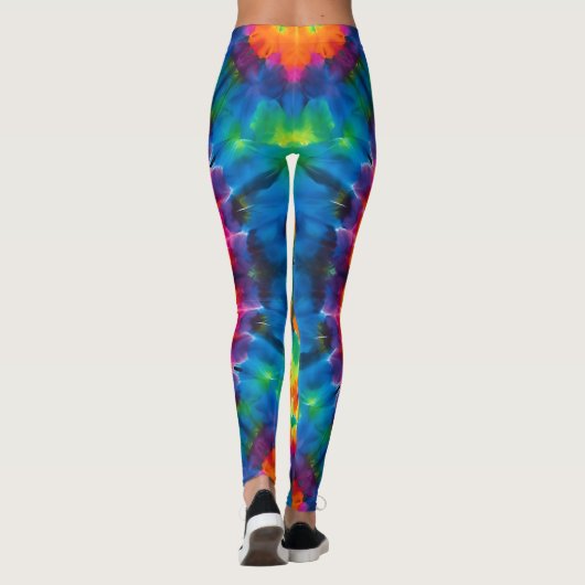 Tie-dyed, vibrant colored, leggings (Rückseite)
