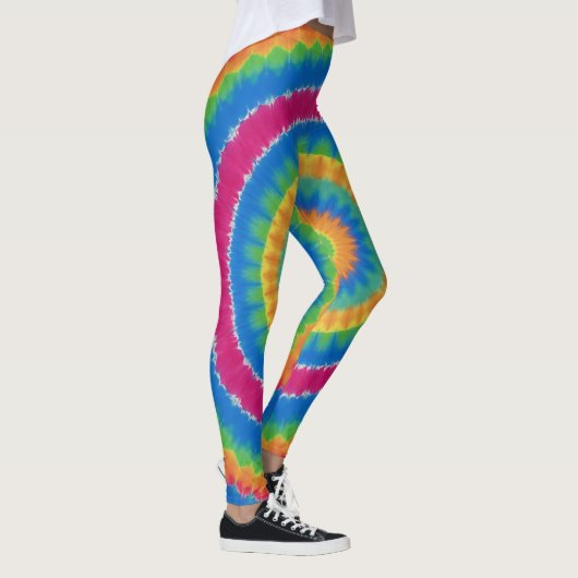 Tie-dyed, vibrant colored, leggings (Rechts)