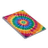 Tie-dyed, vibrant colored, notebook notizblock (Rechte Seite)