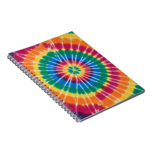 Tie-dyed, vibrant colored, notebook notizblock (Rechte Seite)