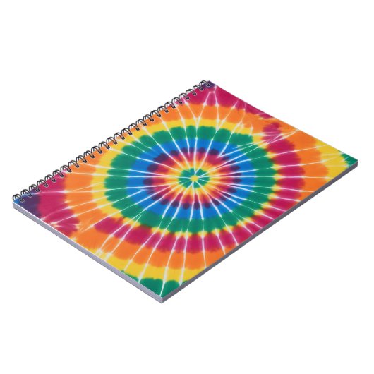 Tie-dyed, vibrant colored, notebook notizblock (Linke Seite)