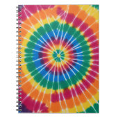 Tie-dyed, vibrant colored, notebook notizblock (Vorderseite)