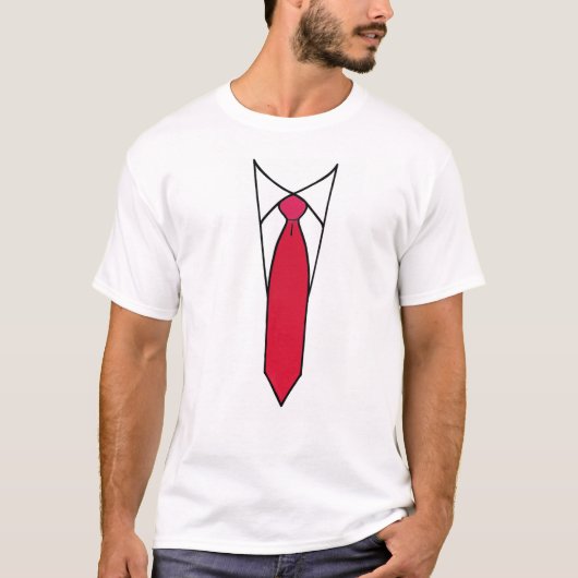 Tie Illustration Design T-Shirt (Vorderseite)