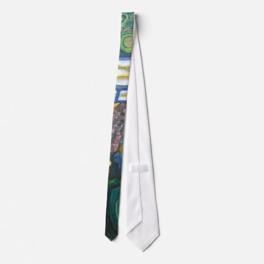 Tie inspired by Hundertwasser Krawatte (Rückseite)