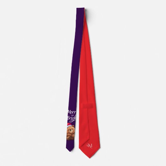 Tie : Merry & Bright (purple) Krawatte (Rückseite)