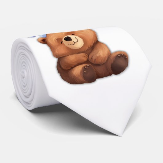 Tie : Merry & Bright (white) Krawatte (Gerollt)