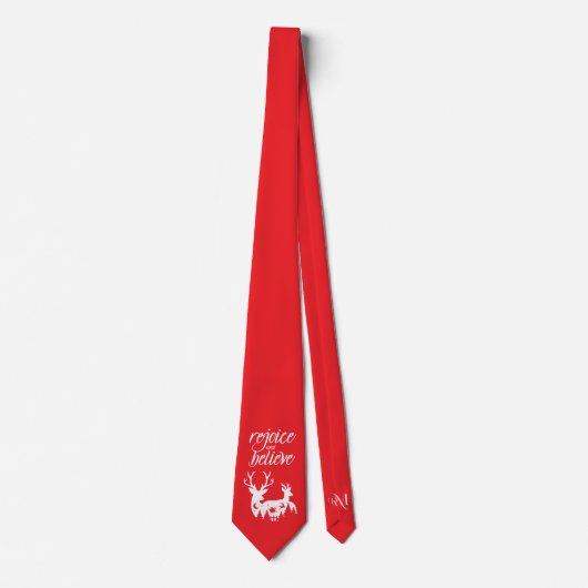 Tie : Rejoice & Believe (red) Krawatte (Vorderseite)