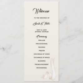 Tie the knot double side program card  programm