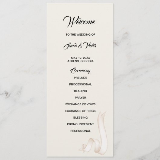 Tie the knot double side program card programm (Vorderseite)