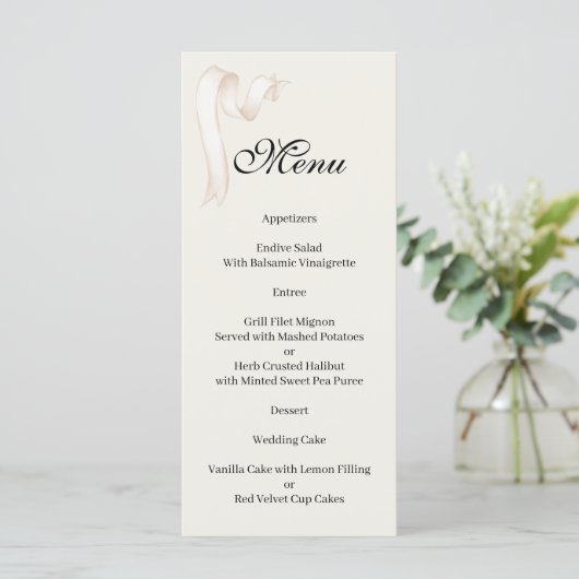Tie the knot Menu Menükarte (Stehend Vorderseite)