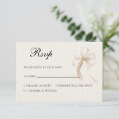 Tie the knot RSVP card Karte (Stehend Vorderseite)