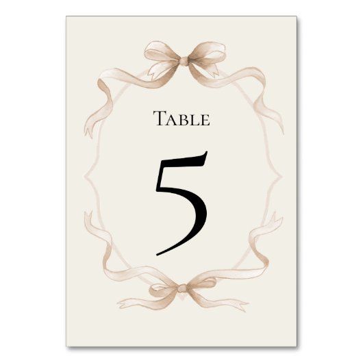 Tie the knot Table Number Card Tischnummer (Vorderseite)