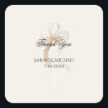 Tie the Knot Wedding Quadratischer Aufkleber<br><div class="desc">Tie the knot Wedding Square Sticker</div>