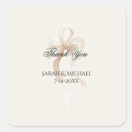 Tie the Knot Wedding Quadratischer Aufkleber