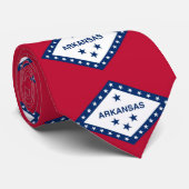 Tie with Flag of Arkansas, US Krawatte (Gerollt)