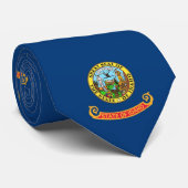 Tie with Flag of Idaho U.S.A. Krawatte (Gerollt)