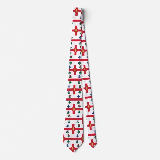 Tie with Flag of Montreal, Canada Krawatte (Vorderseite)