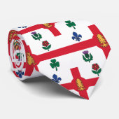 Tie with Flag of Montreal, Canada Krawatte (Gerollt)