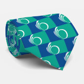 Tie with Flag of Ottawa, Canada Krawatte (Gerollt)