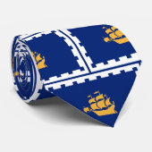 Tie with Flag of Quebec City, Canada Krawatte (Gerollt)