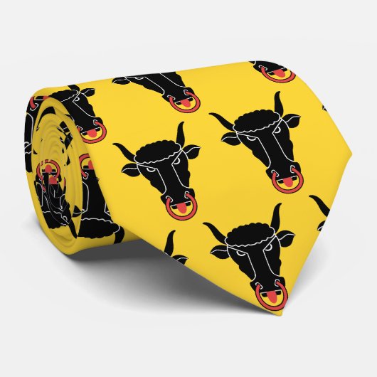 Tie with Flag of Uri Canton, Switzerland Krawatte (Gerollt)