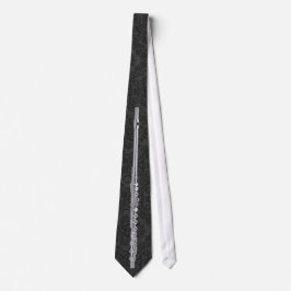 Tied Black Damask Flute Krawatte