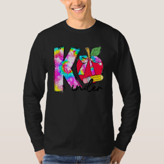 Tied Dye Apfel Kindergarten Schüler Lehrer Zurück  T-Shirt