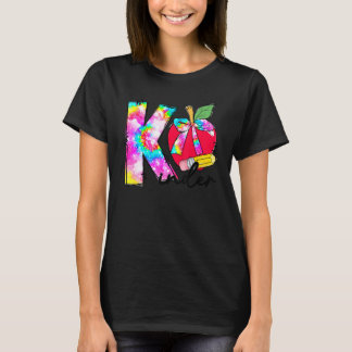 Tied Dye Apfel Kindergarten Schüler Lehrer Zurück  T-Shirt