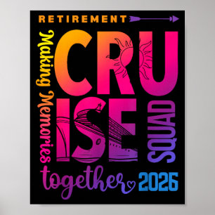 Tied Dye Rentner Kreuzfahrt 2026 Crew Im Ruhestand Poster