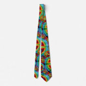 Tied Dyed psychedelische Friedenszeichen Krawatte (Rückseite)