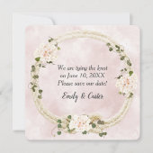 Tied Rope mit Hydrangea Bouquets Save The Date (Vorderseite)