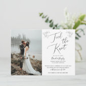 Tied the Knot Wedding Reception Einladung (Stehend Vorderseite)