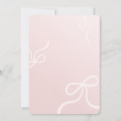 Tied With a Bow Ribbon Girls 30th Birthday Einladung (Rückseite)