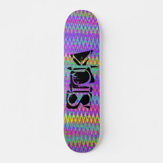 Tiedye-Crazy-Chevron Skateboard (Vorne)