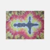 tiedye Fleece-Deckenkreuz Fleecedecke (Vorderseite (Horizontal))