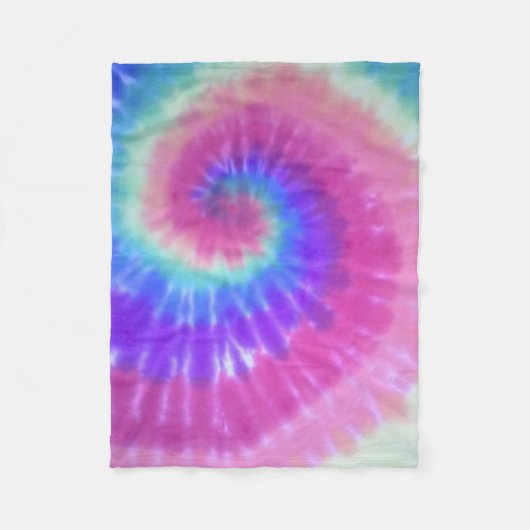 tiedye Fleecedecken-Regenbogenspirale Fleecedecke (Vorderseite)