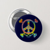 Tiedye-Friedenspirat Button (Vorne & Hinten)