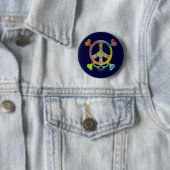 Tiedye-Friedenspirat Button (Beispiel)
