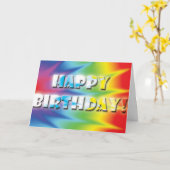 Tiedye Geburtstagskarte Karte (Gelbe Blume)