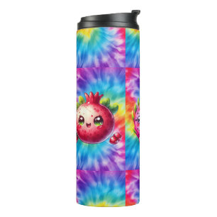 Tiedye-glücklicher Drachenfrucht Thermosbecher