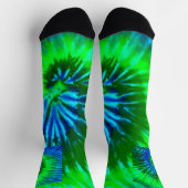 Tiedye Grün und Blau Design Socken (Oben)