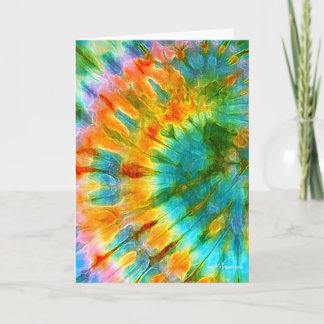 Tiedye-Grußkarte Feiertagskarte