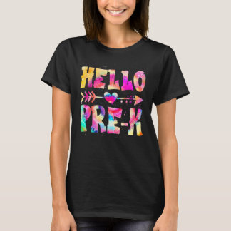Tiedye Hallo Pre-K-Lehrer Erster Schultag 2 T-Shirt