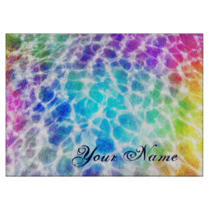 Tiedye Hippie-gewellter Regenbogen-Effekt Schneidebrett