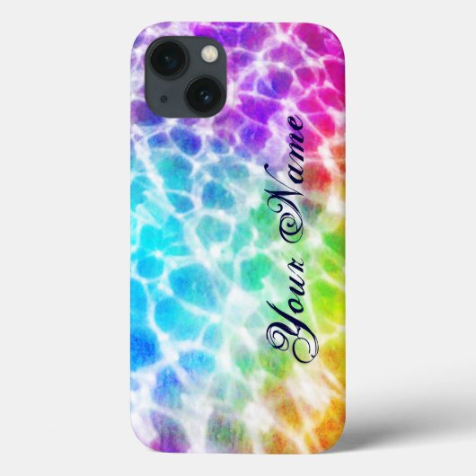 Tiedye Hippie Wavy Regenbogeneffekt Case-Mate iPhone Hülle (Rückseite)