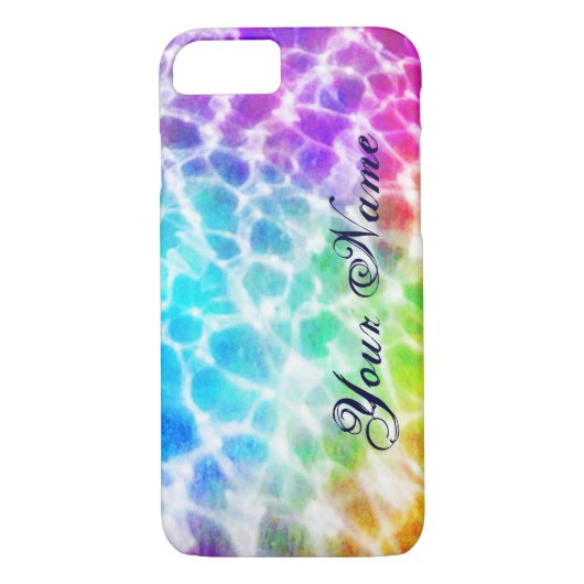 Tiedye Hippie Wavy Regenbogeneffekt Case-Mate iPhone Hülle (Rückseite)