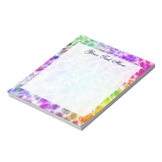 Tiedye Hippie Wavy Regenbogeneffekt Notizblock (Rotiert)