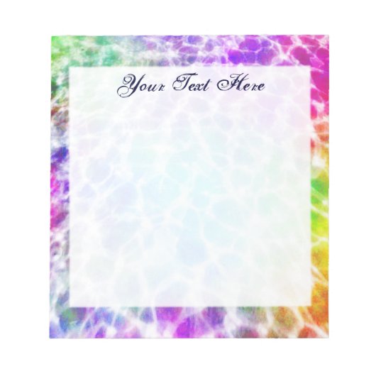 Tiedye Hippie Wavy Regenbogeneffekt Notizblock (Vorderseite)