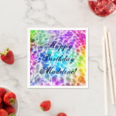 Tiedye Hippie Wavy Regenbogeneffekt Serviette (Beispiel)