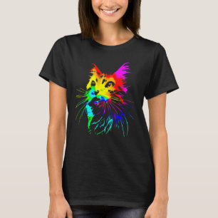 Tiedye-Katzen-Splash-Kunst T-Shirt